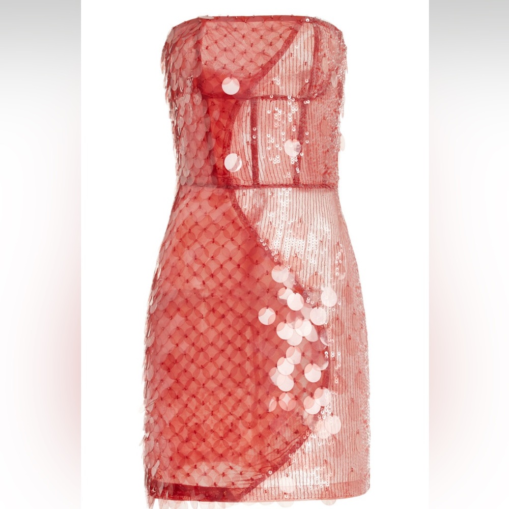 NWT Nensi Dojaka Sequined Corset Dress